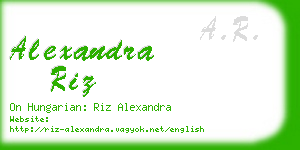 alexandra riz business card